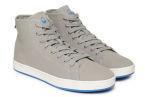 United Colors Of Benetton Grey Canvas Mid Top Sneakers Men