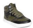 United Colors Of Benetton Kids Olive Green & Black Mid Top Sneakers