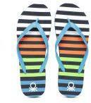 United Colors Of Benetton Multicoloured Striped Thong Flip Flops Women