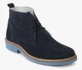 United Colors Of Benetton Navy Blue Derby Boots Men