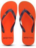 United Colors Of Benetton Orange Flip Flops Men