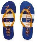 United Colors Of Benetton Orange Printed Thong Flip Flops Women