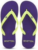 United Colors Of Benetton Purple Flip Flops Men