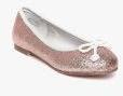 United Colors Of Benetton Rose Gold Solid Synthetic Ballerinas Girls