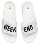 United Colors Of Benetton White Synthetic Sliders Men