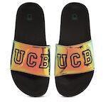 United Colors Of Benetton Yellow & Orange Printed Sliders Women