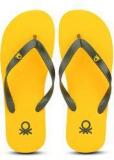 United Colors Of Benetton Yellow Flip Flops Men