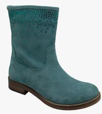 Vaph Calf Length Aqua Blue Boots women