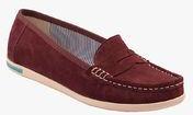 Vaph Maroon Moccasins Women