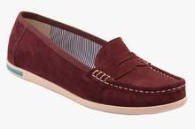 Vaph Maroon Moccasins women