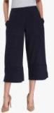 Vero Moda Navy Blue Solid Regular Fit Culottes Women