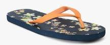 Vero Moda Vmlina Navy Blue Floral Flip Flops women