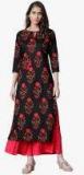 Vishudh Black Printed Kurta With Palazzo Women