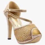 Wellworth Golden Stilettos Women