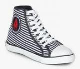 West Bay Hight Top Navy Blue Stripe Sneakers Boys