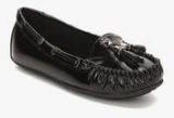 Wet Blue Black Moccasins Women