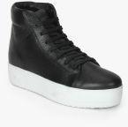 Woodland Black Casual Sneakers Women