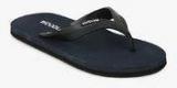 Woodland Black Flip Flops Men