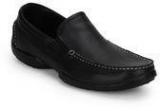 Woodland Black Loafers Men