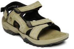 Woodland Khaki Leather Floaters men