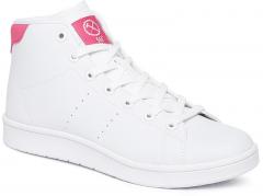 361 Degree White Mid Top Skateboarding Shoes women