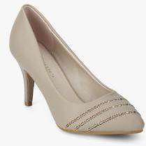 Addons Beige Embellished Stilettos women