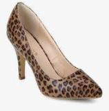 Addons Brown Animal Print Stilettos women