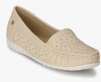 Addons Mia Beige Lazer Cut Lifestyle Shoes women