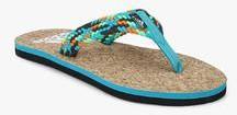 Adidas Beach Cork Thong Aqua Blue Slippers women