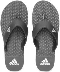 Adidas Black & Charcoal Grey Bise Textured Thong Flip Flops men