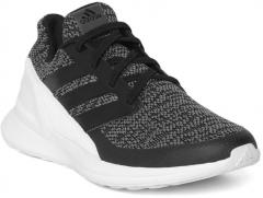 ADIDAS Kids Grey & Black RAPIDARUN KNIT EL C Running Shoes