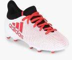 Adidas X 17.3 Fg J White Football Shoes Boys