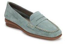 Aerosoles Pull Back Blue Moccasins women