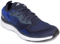 Alcis Navy Blue Woven Design Running Shoes men