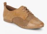 Aldo Olaya Tan Derby Lazer Cut Lifestyle Shoes women