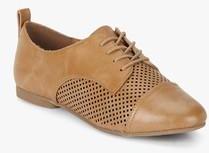 Aldo Olaya Tan Derby Lazer Cut Lifestyle Shoes women