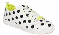 Aldo White & Black Polka Dot Print Sneakers women