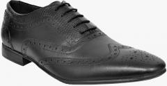 Allen Cooper Black Leather Regular Brogues men