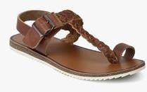 Arrow Rhys Brown Weaved Sandals men