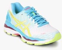 Asics Gel Nimbus 18 White Running Shoes women