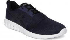 Asics Navy Blue Synthetic Regular Running Shoes men