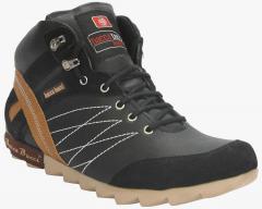 Bacca Bucci Black Mid Top Trekking Shoes men