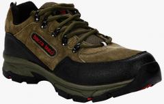 Bacca Bucci Olive Leather Regular Trekking Shoes men