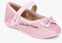 Barbie Pink Glitter Bow Belly Shoes girls