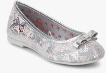 Barbie Silver Animal Print Bow Belly Shoes girls