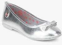 Barbie Silver Metallic Bow Belly Shoes girls