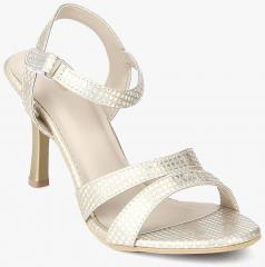 Bata Serah Beige Metallic Sandals women