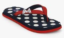 Beanz Pearls Navy Blue Flip Flops girls