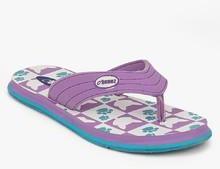 Beanz Splash Cat PURPLE FLIP FLOPS girls