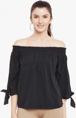 Belle Fille Black Solid Blouse women